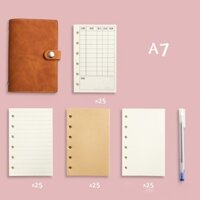 Sổ còng SOSAMA sổ tay còng bìa da chống nước họa tiết hành tinh gồm set 5 phụ kiện kèm theo SN-001442