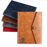 Sổ da A5 SC02 Vàng bò – Quà tặng sổ da gáy còng Vinamilk MK