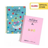 Sổ Dot Grid lò xo đơn KLONG A5 200 trang 7076 MS 968