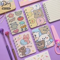 Sổ gáy xoắn A7 Động vật má hồng (160tr)