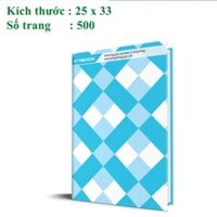 Sổ ghi chép Kế Toán bìa cứng ruột giấy in caro cao cấp size 25 x 33 cm Khổ Lớn 500 trang