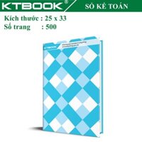 Sổ ghi chép Kế Toán KTBOOK bìa cứng ruột giấy in caro cao cấp size 25 x 33 cm Khổ Lớn mã 500