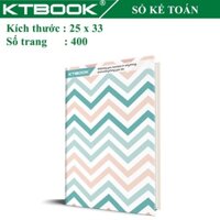 Sổ ghi chép Kế Toán KTBOOK bìa cứng ruột giấy in caro cao cấp size 25 x 33 cm Khổ Lớn mã 400