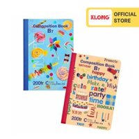 Sổ kẻ ngang may dán gáy Composition book KLONG B7- 200 trang 7076 MS 919