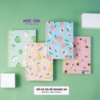 Sổ Lò Xo 200 Trang Classmate Sổ Tay Ghi Chép Kẻ Ngang 80GSM B5 Lò Xo Nhựa Mềm Tỳ Lên Không Đau Tay Sổ Fruit Take Note
