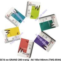 Sổ lò xo A6 GRAND TMG-8544 200 trang 70Gsm 105x148mm+-3mm                         &nbsp(&nbspGÁY LÒ XO ĐỨNG&nbsp)