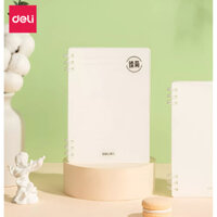 Sổ Lò Xo Gáy Xoắn A6A5B5 120 Trang Kẻ Ngang Thiết Kế Khuyết Còng Deli Dùng Ghi Chép, Làm Sổ Planner, Tập Vở Học Sinh Sổ Tay Ghi Chép - Sổ A6