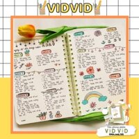 Sổ lò xo kép B5- ruột chấm Dot Grid 200tr 115/76Thích hợp làm bullet journal Klong MS: 960 ( Chọn Màu )