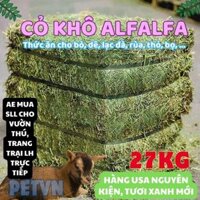 (số lượng lớn) 28KG CỎ KHÔ ALFALFA CHO THÚ CƯNG-TRANG TRẠI BÒ NGỰA LẠC ĐÀ DÊ LÙN. NGUYÊN KIỆN USA giá rẻ sỉ