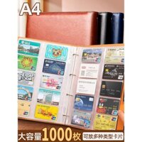 Sổ lưu trữ danh thiếp rời, sổ lưu trữ thẻ thành viên, sổ sưu tập thẻ gia đình, dung lượng lớn 1000 thẻ, sổ trưng bày cho nam giới, sổ ghi chép danh thiếp, sổ sưu tập thẻ, album danh thiếp