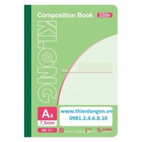 Sổ may dán gáy A4 - 320 trang Klong 311 - Xanh lá