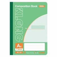 Sổ may dán gáy A4 - 500 trang Klong 324 - Xanh lá