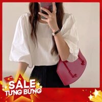 SƠ MI ❣️ Sơ Mi Tay Phồng Trơn Vibe Hàn Quốc 🥰