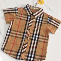 Sơ mi cộc tay burberry bé trai