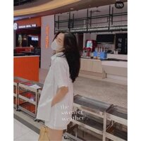 Sơ mi cúc xẻ tà