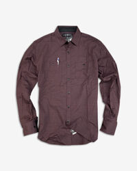 Sơ mi dài tay 2 túi ngực hàng hiệu Polo đỏ nâu