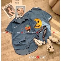 SƠ MI JEAN DENIM TAY NGẮN- MISHOP