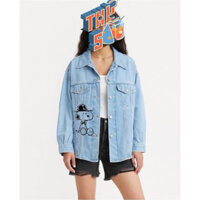 Sơ mi jeans màu đậm snoopy xinh