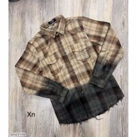 Sơ mi kẻ loang màu BBR, sơ mi nam rách thời trang cao cấp - Hàng mới về