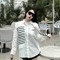 Sơ mi lụa thủy thủ dài tay khăn quàng siêu hót cho nàng mã A5677 Nữ Áo Top Women Thun Cổ Tròn Shirt