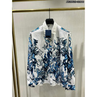 Sơ Mi Nam Cao Cấp Bản eoVi Phối hoạ tiết rêu xanh - Sơ mi Trắng NewSs25