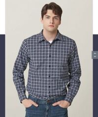 Sơ mi nam dài tay MiIlet Golf kẻ xanh cao cấp