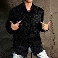 SƠ MI NAM ĐÍNH ĐÁ CAO CẤP PHONG CÁCH SANG TRỌNG LỊCH SỰ Áo Menswear