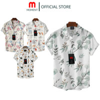 Sơ mi nam form rộng hàn quốc tay ngắn in họa tiết trẻ trung, chất liệu lụa kool silk mềm mịn không nhăn