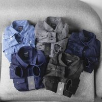 Sơ mi nam Galvin cotton denim , áo sơ mi denim co giãn 4 chiều 81 - Leo Vatino