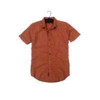 Sơ mi nam hàng hiệu Replay vải linen màu cam