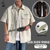 Sơ mi nam kaki tay ngắn LẠC LẠC OFFICIAL , chất liệu kaki lụa , áo sơ mi kaki nam form rộng bigsize