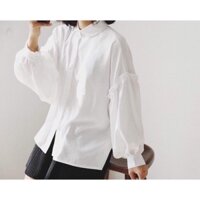 Sơ mi tay phồng cổ sen