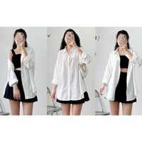 Sơ mi trắng basic túi ngực