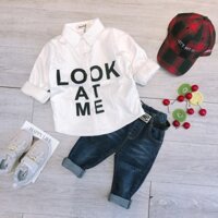 Sơ mi trắng look at me