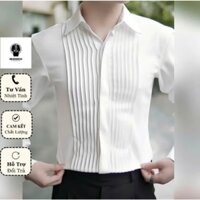 Sơ Mi Xếp Ly Dọc Kiểu Hàn Quốc Cao Cấp , Hoạ Tiết Xếp Ly Tay Dài Trẻ Trung , Chất Lụa Không Nhăn Big Size