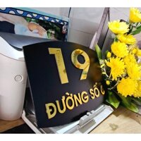 số nhà alu gương - sang trọng - đẹp lạ. 30cm x22 cm