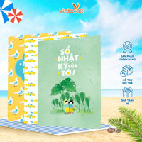 Sổ nhật ký của tớ - sổ a5 bìa cứng có dòng kẻ, hình minh họa - combo 3 sổ