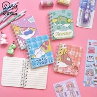 Sổ nhỏ gáy xoắn Động vật nền kẻ ô (160tr)