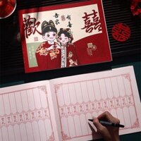 Sổ quà cưới, sổ quà tặng, sổ quà tặng, Sổ kế toán đám cưới, sách quà tặng, đồ dùng cưới, khách gửi bút ký [yfs]