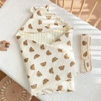 Sơ Sinh Bé Quấn Mùa Xuân Mùa Hè Mỏng Sơ Sinh Quấn Chăn Cotton Nguyên Chất Beanie Lông Cừu Sinh Phòng Đi Chơi Bệnh Viện Quấn Quilt