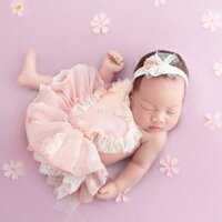 Sơ Sinh Ren Đầm Công Chúa Cho Bé Trăng Tròn Voan Dây tutu Một Mảnh Đầm Băng Đô Nhiếp Ảnh Phù Hợp Với #PZPZ320#