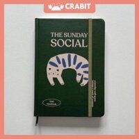 Sổ Tay A5 Grid Ô Vuông 130gsm Crabit, The Sunday Social, Mèo Xanh