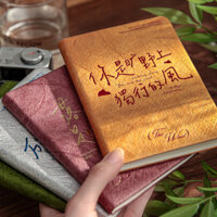 Sổ tay A6 chấm ma không thời gian với bìa vàng lá, kế hoạch văn bản truyền cảm hứng, sổ tay lịch trình hàng ngày di động ZYXL