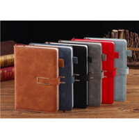 Sổ tay bìa A5 da khoen chữ U, khổ A5 cực dày, làm quà tặng