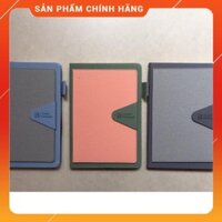 Sổ tay bìa da A5 phối màu có ngăn ví để tiền, thẻ tiện dụng không có khuy 25122