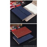 Sổ Tay Bìa Da GALANO Sổ Tay 6 Còng Ghi Chép Khổ A5 200 Trang Gập Mép Sang Trọng- GLN-001479
