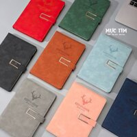 Sổ tay bìa da hình hươu, note book A5 200trang ghi chép