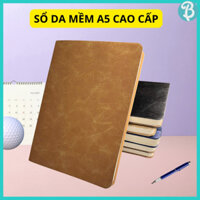 Sổ tay bìa da mềm A5 cao cấp BLUEANGEL 200 trang 100gsm, Sổ da ghi chép học tập WIN-GM