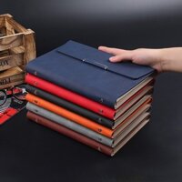 Sổ Tay Bìa Da SOLANO Sổ Tay 6 Còng Ghi Chép Khổ A5 200 Trang Gập Mép Sang Trọng- SLN-001479