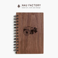 Sổ tay bìa gỗ walnut A5/B6 in theo yêu cầu NAU FACTORY – Máy ảnh